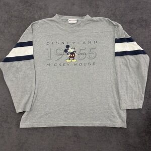 vintage 90s Disney Mickey Mouse t-shirt long sleeve size 2XL cartoons gray tee